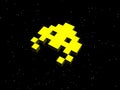 Invaders, space invaders! Yellow alien ship