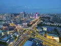 Node interchange between Nanda Avenue and Panyu Avenue in the evening Royalty Free Stock Photo