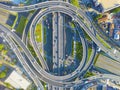 Top-down view of node interchange between Nanda Avenue and Panyu Avenue Royalty Free Stock Photo