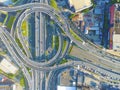 Top-down view of node interchange between Nanda Avenue and Panyu Avenue Royalty Free Stock Photo