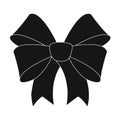 Node, ornamentals, frippery, and other web icon in black style.Bow, ribbon, decoration,