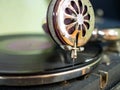 Node playback sound of an old gramophone