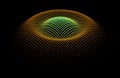 Node surface sea dot wave glowing stream. Drip drop data information. Statistic flow dynamic particles. Chain of nodes