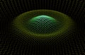 Node surface sea dot wave glowing stream. Drip drop data information. Statistic flow dynamic particles. Chain of nodes