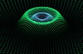 Node surface sea dot wave glowing stream. Drip drop data information. Statistic flow dynamic particles. Chain of nodes