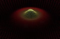 Node surface sea dot wave glowing stream. Drip drop data information. Statistic flow dynamic particles. Chain of nodes