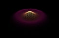 Node surface sea dot wave glowing stream. Drip drop data information. Statistic flow dynamic particles. Chain of nodes