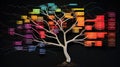 nodes tree flow chart Royalty Free Stock Photo