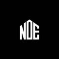 NOE letter logo design on BLACK background. NOE creative initials letter logo concept. NOE letter design