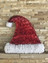 Noel decoration on a brick wall Royalty Free Stock Photo