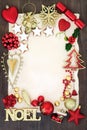 Noel Sign and Christmas Symbols Royalty Free Stock Photo