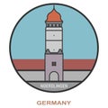Noerdlingen. Cities and towns in Germany Royalty Free Stock Photo