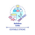 Nofollow links concept icon Royalty Free Stock Photo