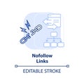 Nofollow links light blue concept icon Royalty Free Stock Photo