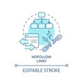 Nofollow links turquoise concept icon Royalty Free Stock Photo