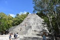 Nohoch Mul, Ancient Mayan Pyramid in Coba Royalty Free Stock Photo