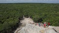 Nohoch Mul pyramid , Coba , Mexico Royalty Free Stock Photo