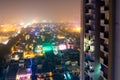 Noida city scape with colorful lights on Diwali Royalty Free Stock Photo