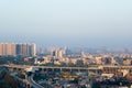 Noida Delhi cityscape with buildings and metro station Royalty Free Stock Photo