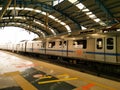 Noida , Utter pardesh , India - May 19 2022 , A picture of metro Train with selective focus