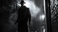 Noir-inspired scenes of money laundering, racketeering rings, black market dealings, hitmen shadows, and extortion tactics