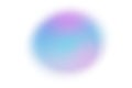 Noise blurred holographic gradient. Abstract blue violet gradation grainy noisy circle. Neon iridescent dusty blur
