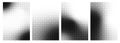 Noise dot grain background, pointillism dots gradient or halftone dotwork pattern. Vector stipple effect of grain noise with