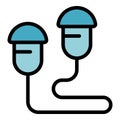 Noise earplugs icon vector flat