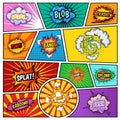 Noise Effects Comics Page Royalty Free Stock Photo