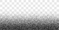 Noise gradient grain dots texture vector background, distress dust stipple black spray pattern effect, grunge fade halftone Royalty Free Stock Photo
