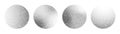 Noise grain circle, pointillism background of gradient dots pattern, vector dotwork. Grainy noise sphere with stipple texture or
