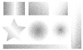 Noise grain gradient background, dot pattern spray effect set Royalty Free Stock Photo