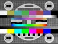 Noise grain, TV signal test screen, retro television color glitch pattern, vector background. TV signal test screen with grain Royalty Free Stock Photo