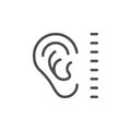 Noise level line outline icon