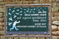 Noise May Provoke Hornet Attacks Board In Sigiriya Sri Lanka