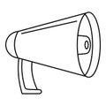 Noise of megaphone icon, outline style