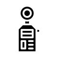 Noise meter measuring device glyph icon vector illustration