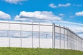 Noise protection fence. Royalty Free Stock Photo