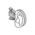 noise reduction audiologist doctor isometric icon vector illustration