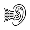 noise reduction audiologist doctor line icon vector illustration