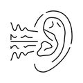 noise reduction audiologist doctor line icon vector illustration