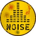 Noise warning sign, Royalty Free Stock Photo
