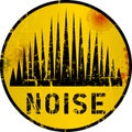 Noise warning sign, vector illustration Royalty Free Stock Photo