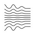 noise waves color icon vector illustration