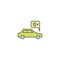 Noiseless electric car drive icon outline, linear, editable stroke vector object Royalty Free Stock Photo