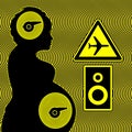 Noises affect the unborn baby Royalty Free Stock Photo