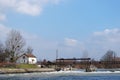 Lock on Marne river in French country