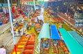 The noisy and busy canal of Damnoen Saduak floating market, Thailand