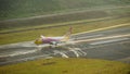 Nokair airways airplane , Boeing 738 , Landing at phuket airpo Royalty Free Stock Photo
