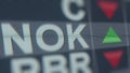 NOKIA ADR NOK stock ticker, conceptual editorial 3D rendering